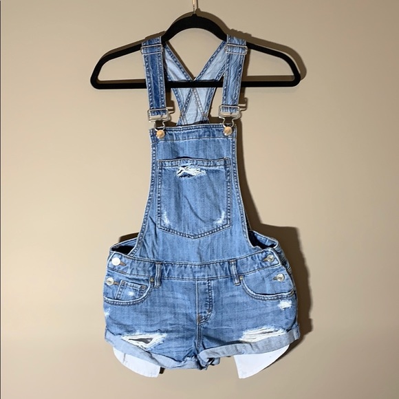 Garage Overall Shorts. Denim. Size XS.